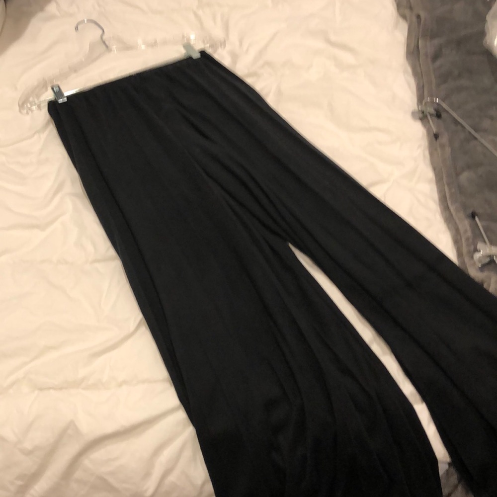 Black wide leg pants
